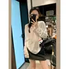 Camiseta Casual de Manga Larga de Color Sólido con Cuello Semiabierto, Blusa Top Delgada MosesQueen/Moxi Queen