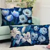 Funda de Almohada Cruzada Tk Tulipán Azul Nuevo de Primavera, Epiphyllum, Lirio y Rosa Directo del Fabricante, Personalizable y Disponible para Mayorista