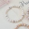 Pulsera de perlas cultivadas de agua dulce natural, pulsera elástica, regalos navideños, fabricantes de publicidad, joyería al por mayor en stock