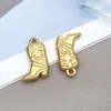 Aço Inoxidável Esmalte Gotejamento de Óleo Dupla Face Bota de Cowboy Ocidental Cabeça de Cavalo Cacto Pingente DIY Acessórios de Joias Feitos à Mão
