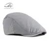 Chapéu Boina de Algodão Novo para Primavera, Verão e Outono para Mulheres, Boné Fashion de Estilo Coreano, Chapéu Bico de Pato Retro Britânico para Homens