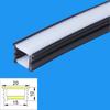 Cubierta de Luz Lineal de Silicona Negra Placa Canaleta para Lámpara Flexible Empotrable Tira de Luz Suave Interior Tira de Luz LED Luz Lineal