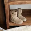 BotinesLolita de Encaje Dulce para Niñas 2026 Otoño Nuevos Zapatos Casuales Zapatos de Cuero de Princesa Botas Martin de Mariposa