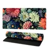 Mouse Pad Retrô de Abóbora e Fantasma Halloween Floral Grande para Escritório e Jogos Antiderrapante Espessado Teclado Mesa Mat