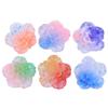 Nuevos accesorios de resina con forma de flor de pétalo grande luminosa de luciérnaga para funda de teléfono DIY, decoración de pinza para el pelo de gel de crema