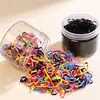 Elásticos de Cabelo para Meninas, Pequenos Elásticos de Cabelo de Alta Elasticidade, Cordas de Cabelo Descartáveis, Anéis de Cabelo Duráveis, Elásticos de Cabelo Pretos, Elásticos de Cabelo Infantis Que Não Danificam o Cabelo