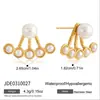 Pendientes Estilo Europeo y Americano Wanxing, Pendientes de Acero Inoxidable de Lujo Ligero y Gama Alta con un Diseño Único, Pendientes de Estilo Cruzado Frontal y Trasero de Nicho al por Mayor