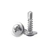 Tornillos de acero inoxidable 304 de cabeza redonda y cabeza de cruz con arandelas, tornillos de cabeza de cruz de cabeza plana con arandelas y tornillos de cola de milano, M4.2, M4.8