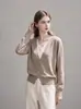 Estilo Old Money Cárdigan de Manga Larga con Cuello en V Falso Dos Piezas para Mujer Otoño Invierno Capa Interior Capa Base Capa Exterior Top 10937