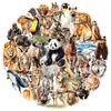 50 adesivos transparentes realistas de animais para decoração transfronteiriça de garrafas de água, malas, computadores, dioramas, agendas e materiais de aprendizagem infantil