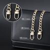 Cadena de metal para transformar bolsos, correa de extensión para axilas, bandolera de repuesto, funda para teléfono móvil, cadena decorativa con borde cruzado.