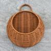 Cesta de armazenamento tecida à mão tipo rattan, suporte para arranjo de flores, cesta para pendurar na parede, vaso de flores decorativo, cesta para pendurar na parede, cesta para pendurar flores, vaso de flores