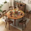Mesa de Comedor Estilo Medieval para Uso Doméstico, Mesa de Comedor Redonda, Nuevo Modelo 2026, Mesa de Comedor Redonda para Apartamentos Pequeños, Juego de Mesa y Sillas de Comedor para Sala de Estar