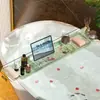 Prateleira de Armazenamento para Banheira, Retrátil e Drenável, Placa de Armazenamento Transparente para Banheiro para Imersão, Prateleira de Armazenamento Doméstica Multifuncional que Pode Drenar Água