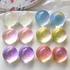 Zhen Tu Accesorios de Resina Transparentes de Colores Cielo Estrellado con Purpurina Semiredondos para Manualidades para Pendientes, Pinzas para el Cabello y Materiales para Fundas de Teléfono