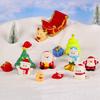 Novo Papai Noel Fofo Boneco de Neve Micro Paisagem DIY Decoração de Bonsai Enfeites de Neve Leão-marinho Enfeites de Natal