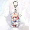 Chaveiro Transparente de Acrílico Violeta Evergarden de Anime Pingente de Chaveiro de Acrílico Violeta