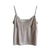 Estilo Deseo Puro Camisola de Terciopelo con Ribete de Encaje Chaleco para Mujer Otoño Temprano Nueva Versión Coreana Ropa Interior en Capas Prenda Base Top de Moda