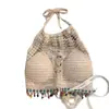 Top de Tirantes Boho con Cuello Halter para Mujer, Estilo Vacacional, Nuevo Modelo de Verano con Borlas, Top Exterior Sexy de Espalda Descubierta 4677