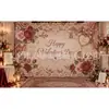 Fondo romántico transfronterizo para el Día de San Valentín, accesorios para fotos de fiesta de rosas en forma de corazón, decoración de pared para confesiones de boda