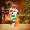 Venda Direta de Fábrica de Enfeites de Natal de Plástico Soprado de Raposa para Decorações de Mesa e de Casa para as Festas