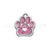 HC486 novo pet pingente acessórios de liga [cor glitter pingando óleo cão pegadas pingente]]