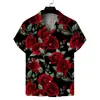Camisa de Playa Casual de Manga Corta con Cuello Cubano Estampado Digital Nuevo de Primavera para Hombre Estilo Europeo y Americano