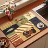 Esterilla Escurridora de Cocina Estilo Retro Americano, Esterilla Absorbente de Tierra de Diatomeas de Secado Rápido para Mesa, Base Resistente al Calor para Encimera, Esterilla para Secar Tazones y Palillos