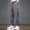 Calça Casual Masculina Primavera e Outono Marca da Moda Calça Reta Solta Cor Cáqui Joggers Tendência Versátil Esportiva Calça Longa Masculina