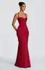 Vestido de Amazon transfronterizo plisado estilo europeo y americano primavera-verano nuevo de color liso ajustado sin espalda y sin tirantes