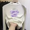 Camiseta Interior Térmica de Doble Cara con Cuello Medio Alto de Manga Larga, Gruesa, para Niñas Mayores, Cálida, Moderna, Otoño e Invierno
