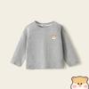 Camiseta de Manga Larga para Niño Top de Algodón Puro Estilo Occidental Ropa para Niños Camiseta Blanca Primavera 2024 Nuevo Estilo para Niña Bebé