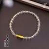 Pulsera de Cristal Dorada Pu Zuo de Color Fuerte y Duradero con Diseño de Pez, Suave y Aclaradora, Pulsera de la Suerte con Peces Koi y Pececillos Amarillos para Mujer