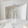 Vaso de vidro simples de estilo nórdico moderno Flores aquáticas transparentes Vaso galvanizado Conjunto de flores Mesa de jantar Modelo de enfeites de quarto