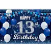 Bestseller transfronterizo: Nuevo fondo de cumpleaños 2027, pancarta negra y dorada, para fiestas, reuniones familiares y decoraciones fotográficas