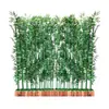Decoración interior de bambú simulado pantalla divisoria de plástico cifrado de bambú artificial planta de bambú artificial para paisajismo exterior