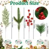 Accesorios de rama de flor y fruta artificial de Navidad, decoraciones navideñas, bayas rojas, acebo, accesorios de fruta de la fortuna, fabricante de origen transfronterizo