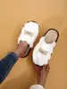 Sapatos Peludos Populares Transfronteiriços 2026 Outono e Inverno Novos Quentes para Interior Femininos Europeus e Americanos Chinelos de Algodão Atacado do Fabricante