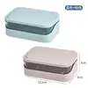 Caixa de sabão com tampa flip-top, design criativo de drenagem, ideal para viagens, instalação sem furos, com tampa, para banheiro de casa, caixa de sabão para lavanderia