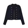 Ins estilo europeo y americano transfronterizo 2026 nueva moda elegante Amazon para mujer al por mayor ropa de trabajo chaqueta con ribete metálico