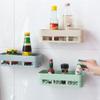Estante de almacenamiento de pared para baño, sin perforaciones, con ventosa, para artículos de tocador