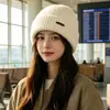 Nuevo gorro de punto suave y acogedor para otoño e invierno para hombres y mujeres, adecuado para cabezas grandes, hace que la cara parezca más pequeña, gorro engrosado para clima frío, gorro cálido de lana para exteriores, moderno