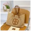 Bolsa Feminina Trançada de Palha Transfronteiriça Versátil Bolsa Trançada Verão 2026 Nova Tendência Bolsa de Praia para Compras Bolsa de Mão Fashion Bolsa Tote
