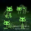 Venda Quente Inserções de Gato Luminoso para Halloween Inserções de Gramado Externo Gato Crânio Luminoso de Halloween Inserções de Pátio