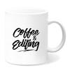 Taza creativa de sublimación de AliExpress, recubierta, de cerámica con transferencia térmica, con logotipo impreso, taza de café sencilla.