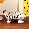 Armario para Zapatos con Forma de Gato de Lujo Ligero al por Mayor, Portallaves de Cerámica para Entrada, Caja de Almacenamiento de Escritorio Simple, Decoración para Sala de Estar