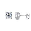 Pendientes Europeos y Americanos Transfronterizos de Plata de Ley S925 Pequeños y Fragantes de Cuatro Garras con Moissanita Pendientes Exquisitos de Gama Alta con Microincrustaciones en Forma de Corazón para Mujer