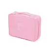 Bolsa de Cosméticos de Viagem Quadrada Estampada Estilo Coreano Compartimento Bolsa de Higiene Pessoal Impermeável Divisória Organizador de Armazenamento Bolsa Portátil de Viagem