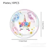 Decoraciones de Fiesta de Unicornio Florales en Stock: Banderas, Manteles, Serpentinas, Vajilla Desechable, Servilletas, Platos de Papel, Vasos de Papel