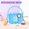 Bolsa de Silicone com Furos, Bolsa Tote Portátil, Porta-Moedas de Armazenamento Pai-Filho DIY, Bolsa Transversal de Ombro, Mini Unicórnio com Franja